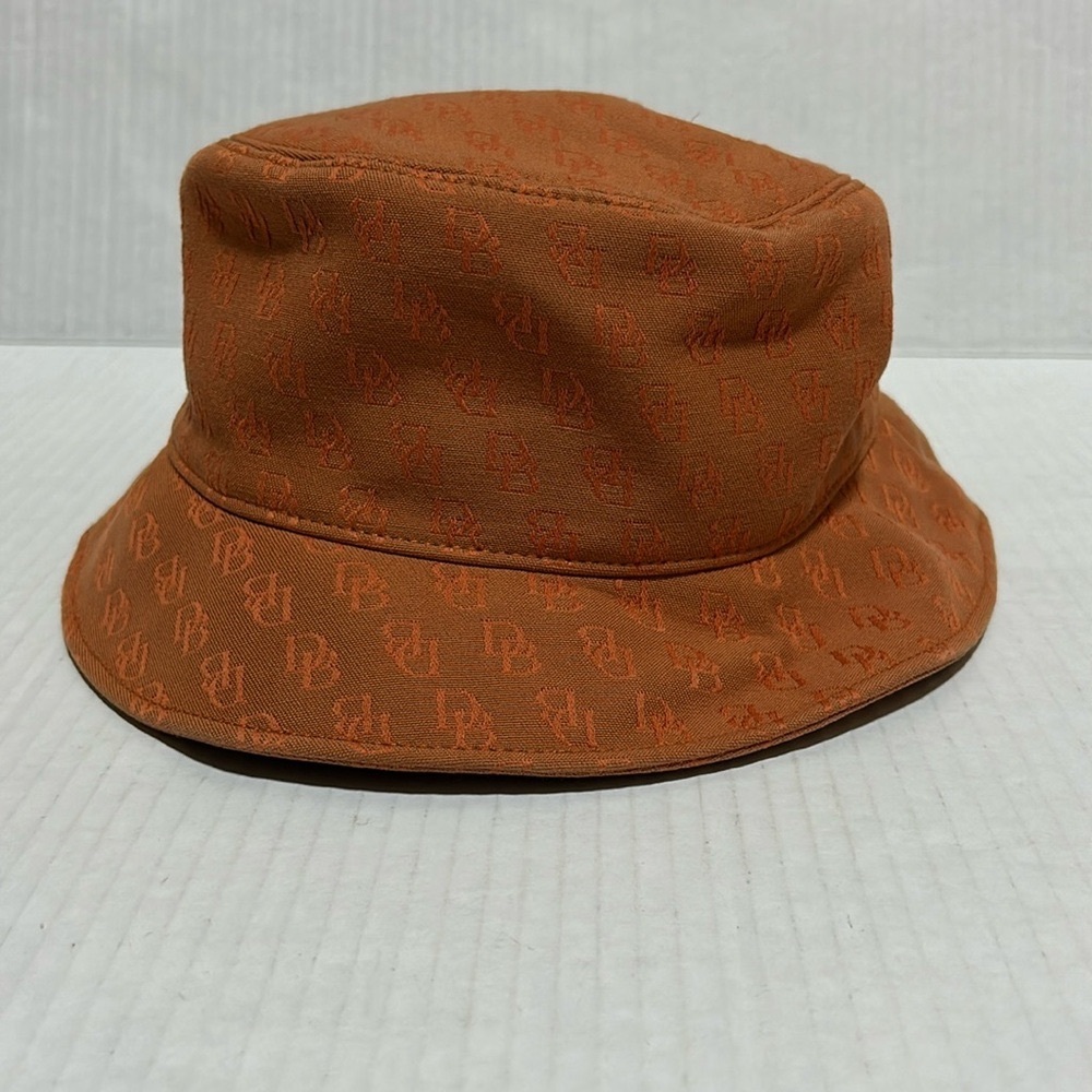 Vintage Dooney & Bourke Orange Bucket Y2K Hat Monogram Logo - Size Small